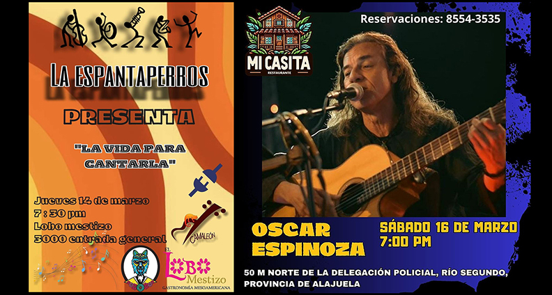 Oscar Espinoza y La Espantaperros el 14 y 15 de marzo